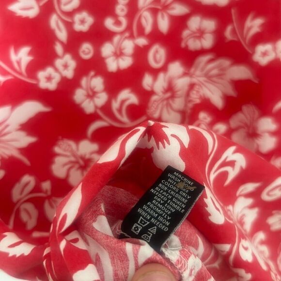 Cookies Mens Red Collared‎ Short Sleeve Cotton Hawaiian Button Up Shirt Large - Picture 7 of 7